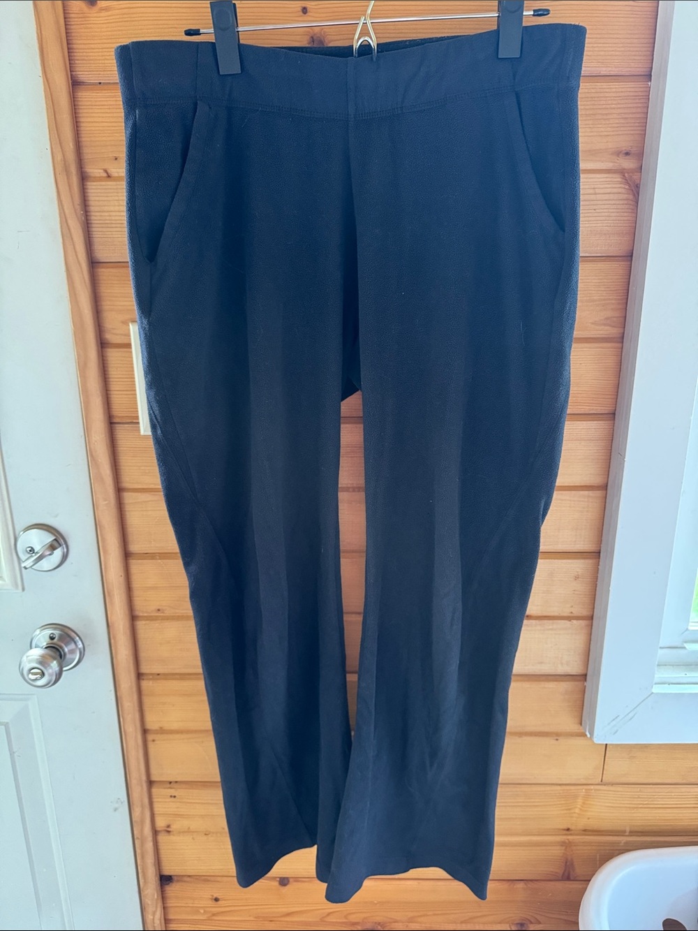 Columbia Black Fleece Sweatpants Joggers with Pockets Size medium